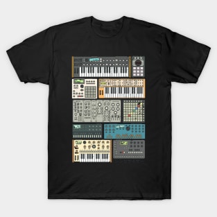 Synthesizers and Electronic Music Instruments for Musician T-Shirt